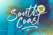 South Coast Brush Font, a Script Font by Sam Parrett (Thumbnail 1 of 8)
