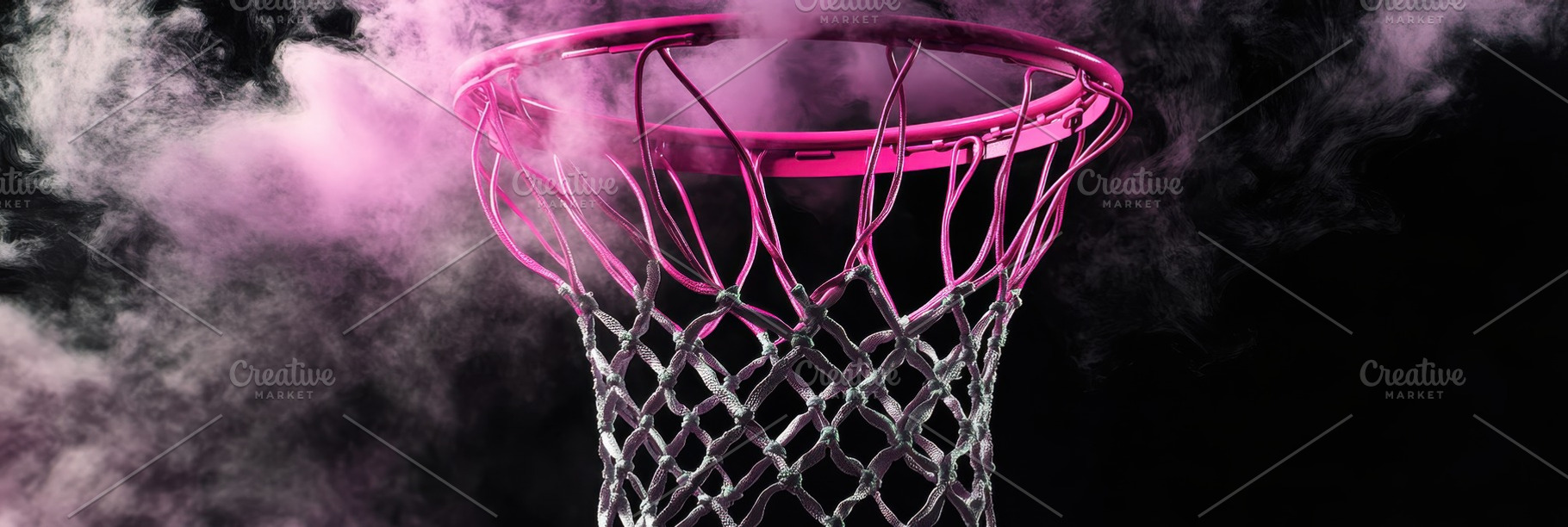 Basketball Hoop in Smoke, a Sports & Recreation Photo by Virgo Studio