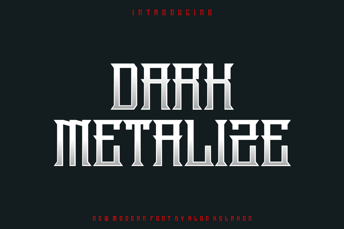 Dark Metalize Font, a Serif Font by alon kelakon (Photo 1 of 5)