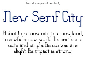 Font New Serif City Modern Cute