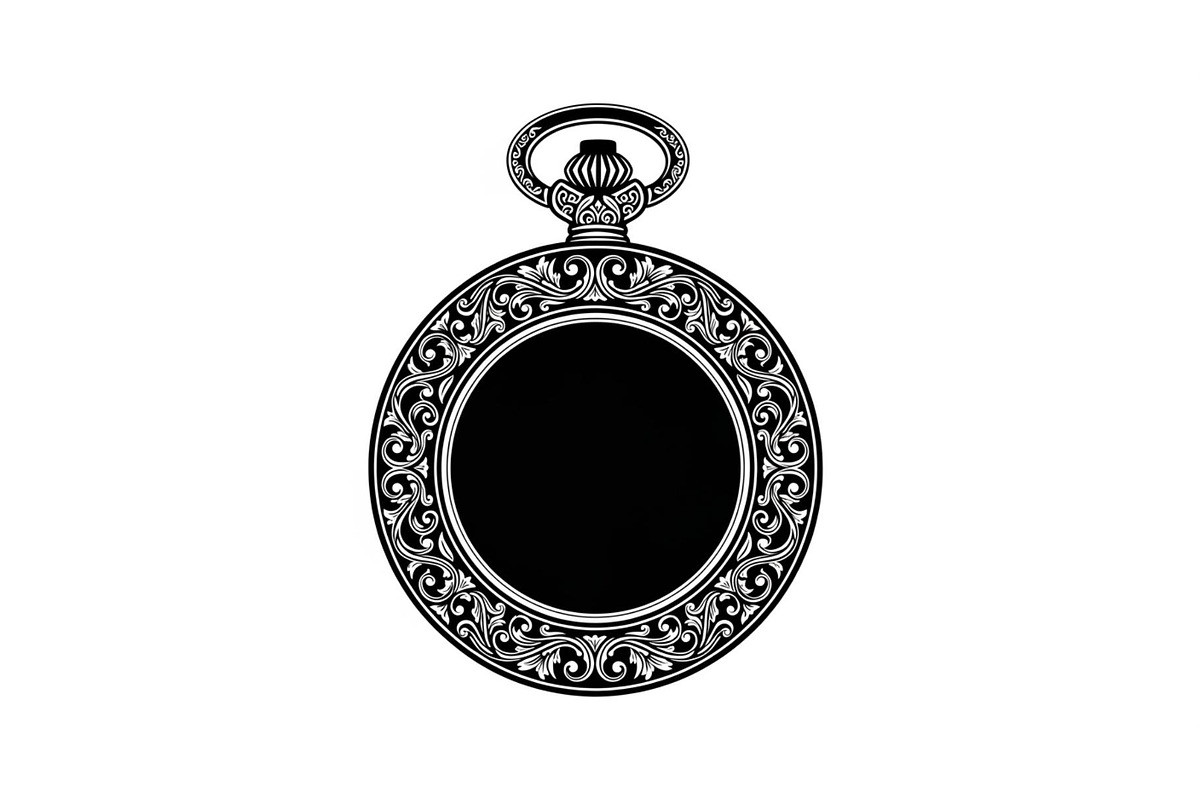 Vintage Pocket Watch SVG Bundle, an Illustration by yasushie (Photo 11 of 31)