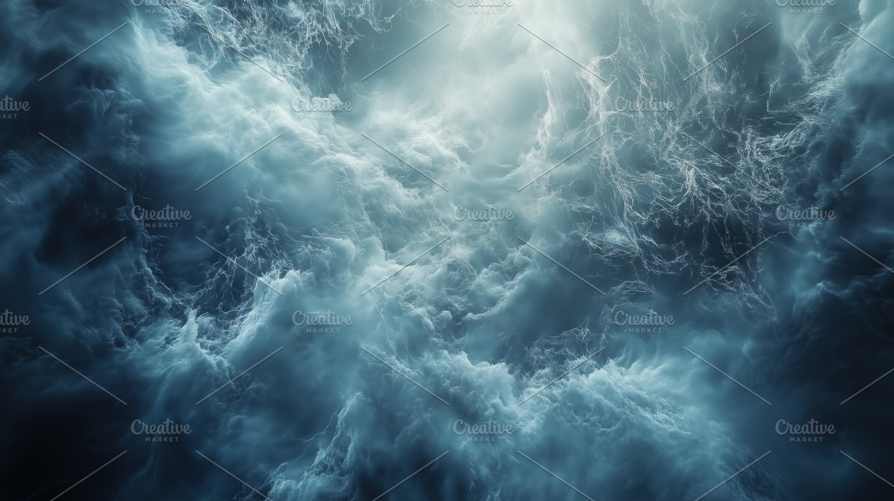 A dramatic view of turbulent ocean waves and clouds, showcasing a blend of dark, a Photo by Textures & Backgrounds
