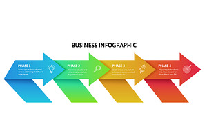 Arrow chart infographic. Business, a Finance Illustration by winwin.art