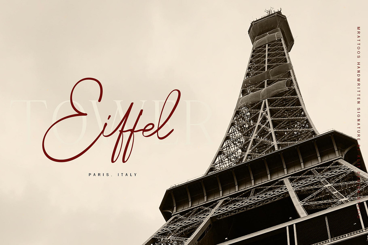 Mrattoos Signature Script Font, a Script Font by alit design (Photo 4 of 15)