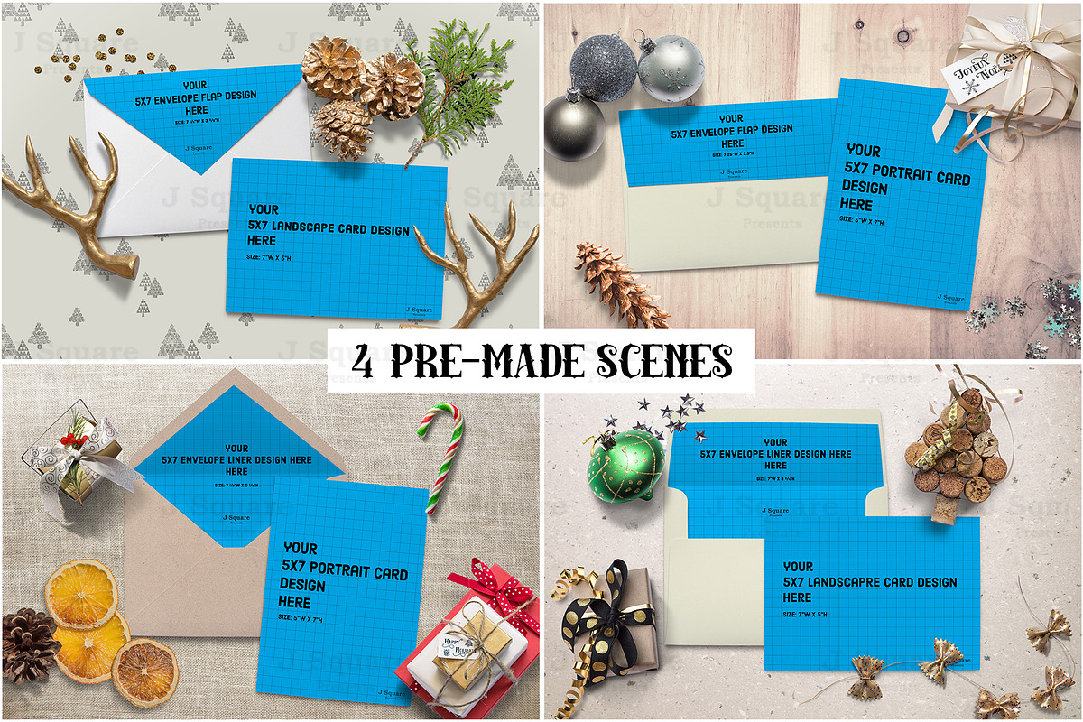 Holiday Props CardSet MockUps & More, a Product Mockup by JSquarePresents (Photo 8 of 13)