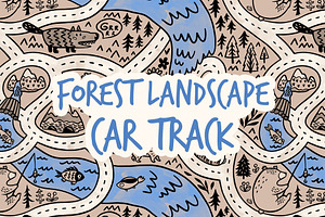 Forest Landscape Car Track