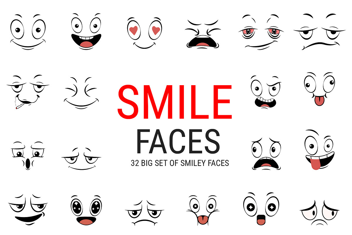 Smiley face collection. Emoji smile, a Person Illustration by Icons (Photo 1 of 3)