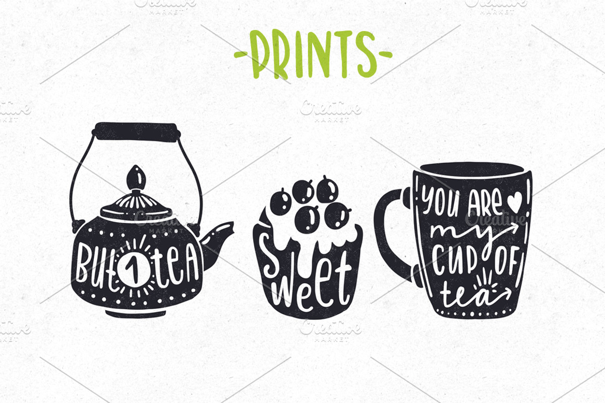 Set of hand-drawn illustration, a Food Illustration by Wewhitelist (Photo 6 of 6)