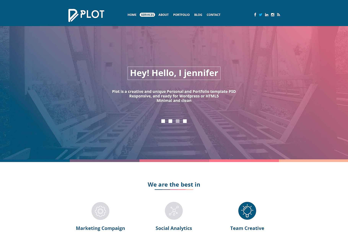Plot One Page PSD Template, a Landing Page Template by DesignsStore (Photo 3 of 3)