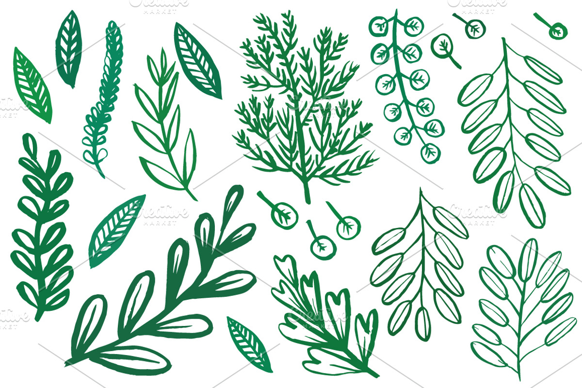 90 hand drawn ink elements, a Decorative Illustration by pixelwerk (Photo 4 of 6)