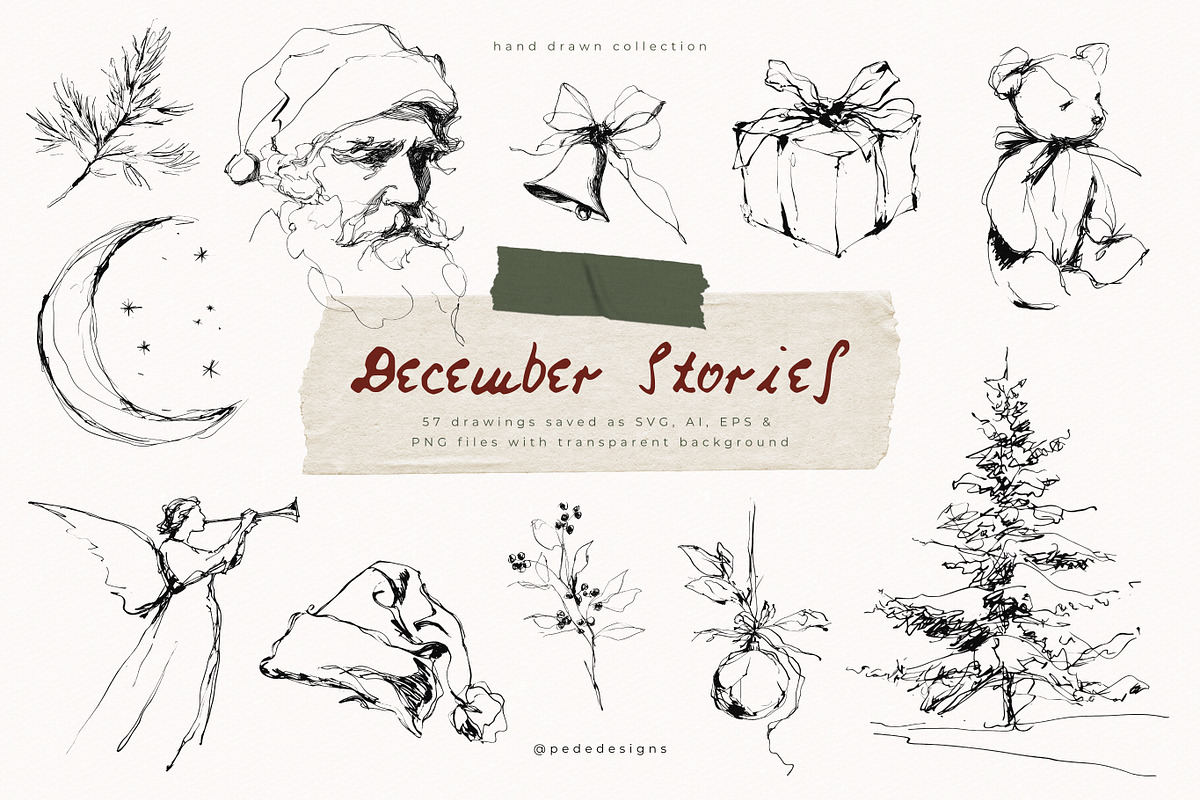December Stories, a Seasonal Illustration by PeDe Designs (Photo 1 of 13)