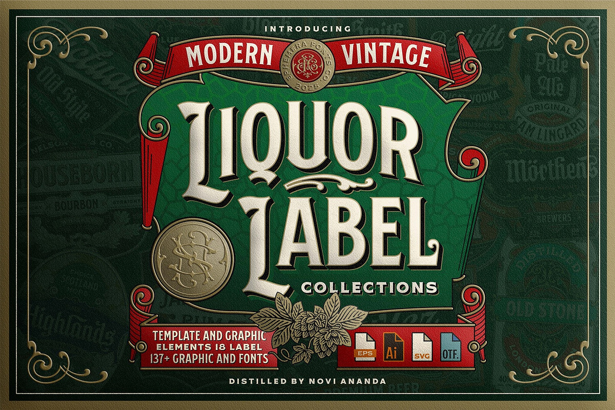 NS Liquor Label Templates, a Branding & Logo Template by Novisouldado (Photo 1 of 8)