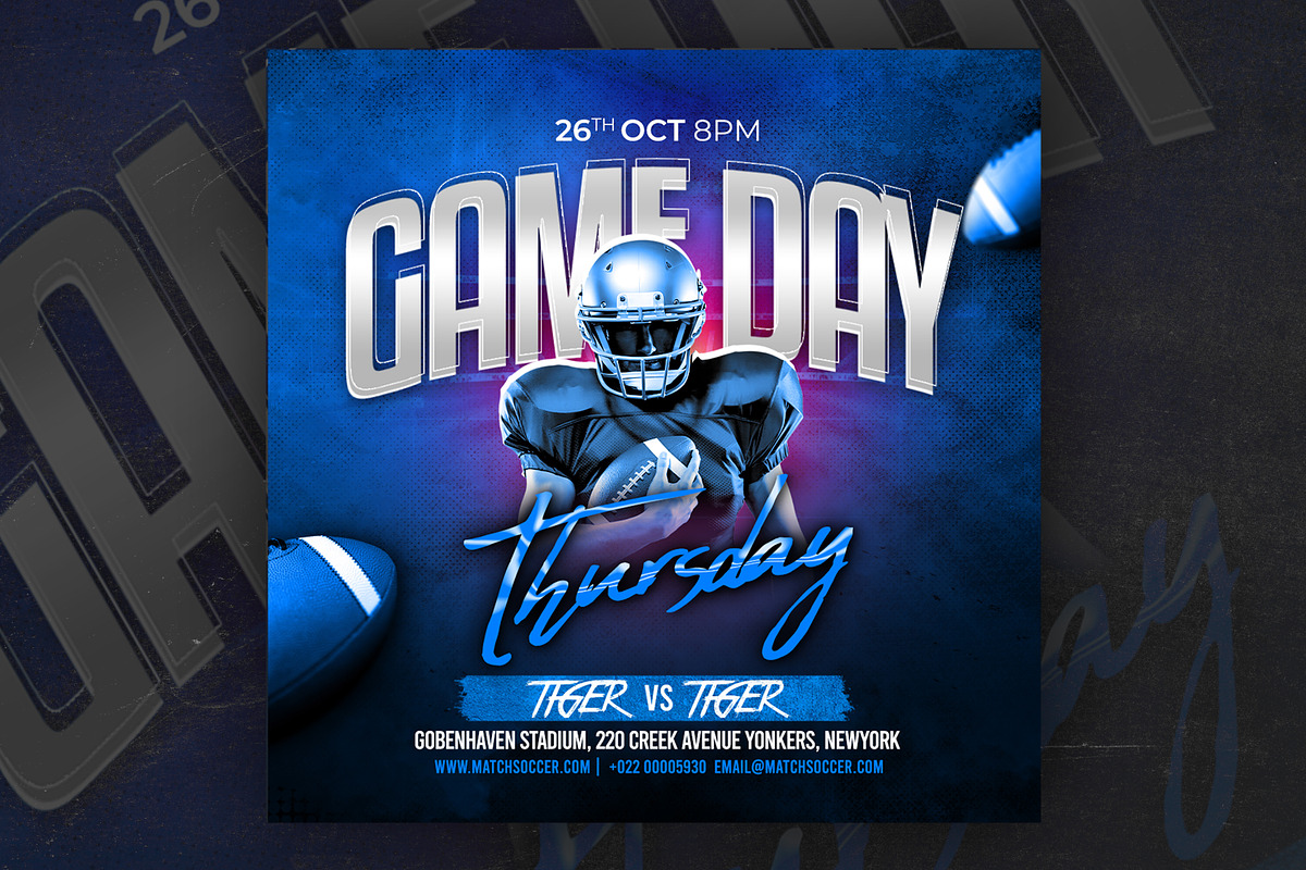 5 Football Flyer Templates, a Flyer Template by Artonix (Photo 2 of 6)