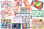 Patchwork Pencil Bag Clipart, an Illustration by Rose Art (Thumbnail 1 of 3)
