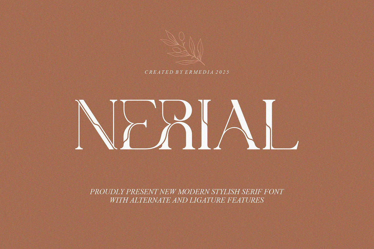 Nerial || Modern Stylish Serif Font, a Serif Font by Ermedia Studio (Photo 1 of 10)