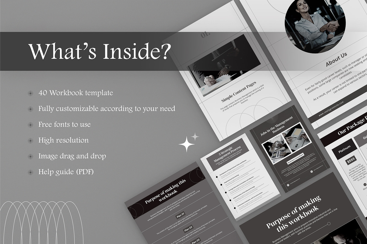 Luxury Workbook Canva Template, a Magazine Template by Brandearth RRGraph (Photo 2 of 11)