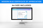 Blue Certificate Appreciation Canva, a Card Template by Snapybiz (Thumbnail 7 of 10)