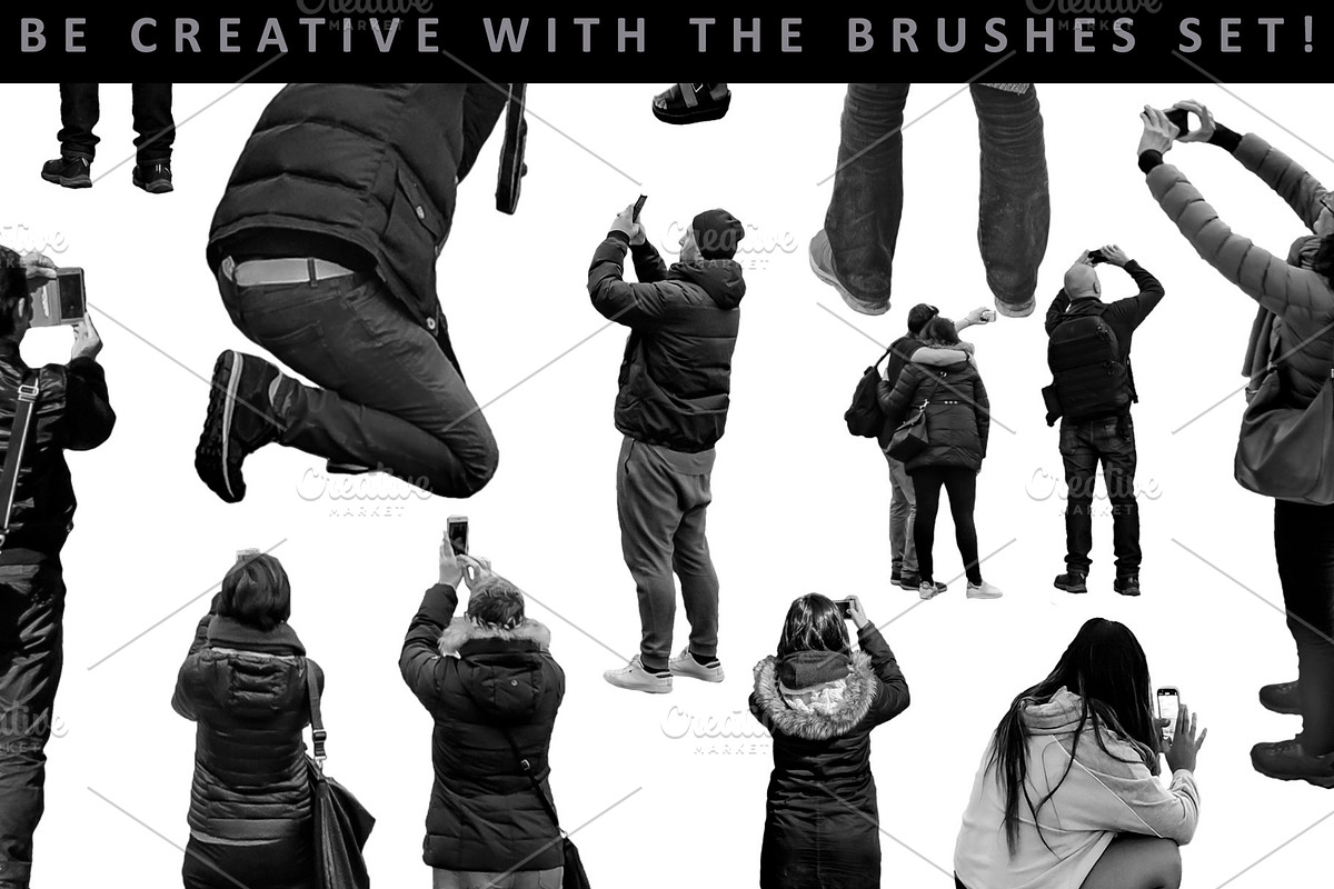 10 People Taking Photos Cutouts kit, an Object Graphic by DanFLCreativo (Photo 5 of 6)