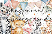 Safari Animals Baby Clipart, an Illustration by BigCakeBee (Thumbnail 2 of 4)