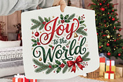 Joy to the World Christmas PNG, a Seasonal Illustration by DreamPrint404 (Thumbnail 2 of 6)