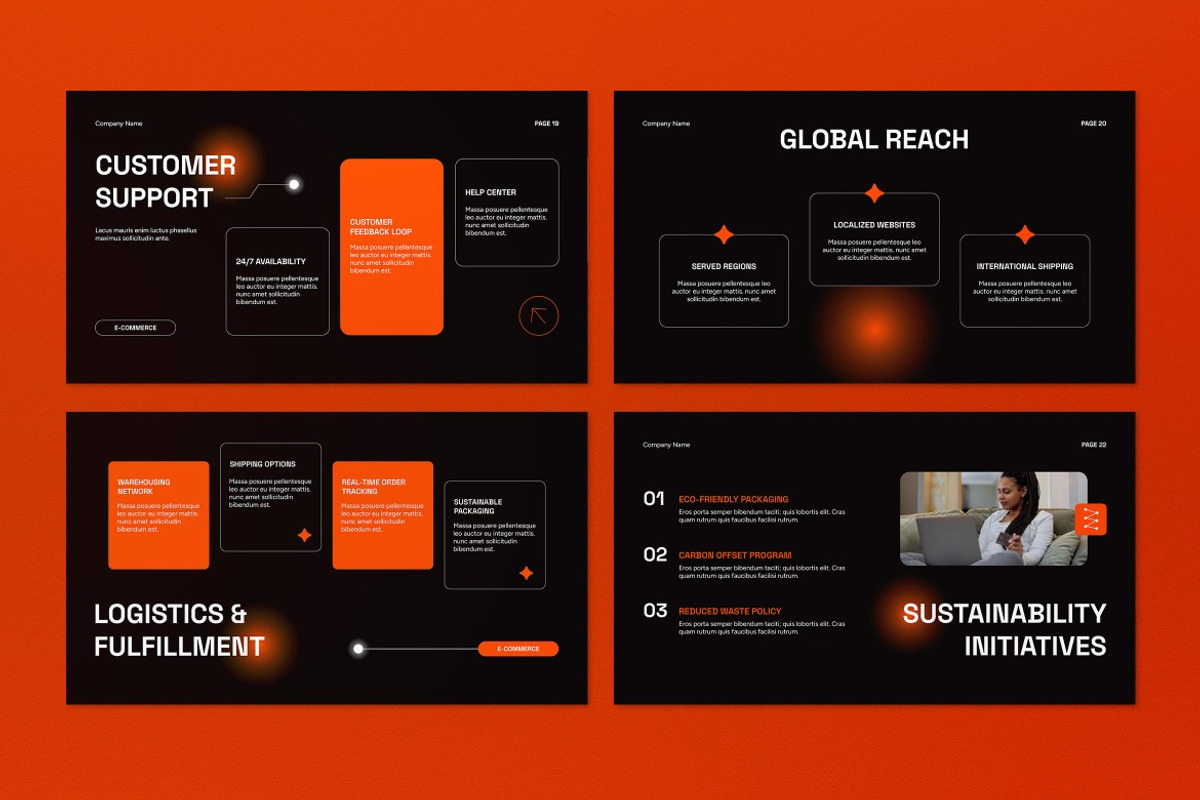 Black Company Profile Google Slide, a Presentation Template by graphicook (Photo 4 of 5)