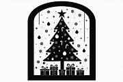 Festive Christmas Tree Silhouette Se, an Illustration by BIPLOB EXPERT (Thumbnail 10 of 20)