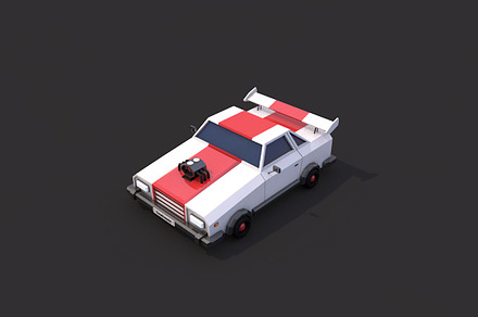 Low Poly Racing Car, a Cars & Vehicle 3D Model by CreativeeArt