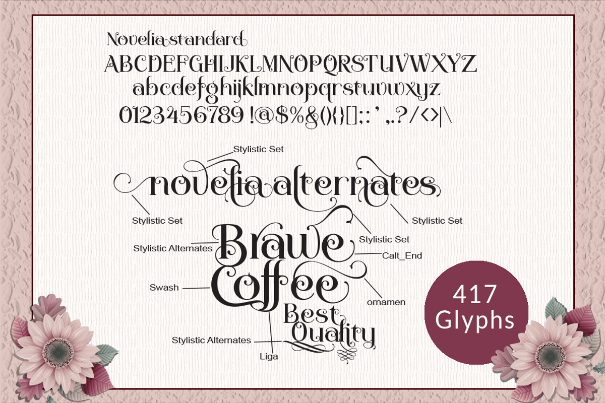 Novelia Typeface preview 5