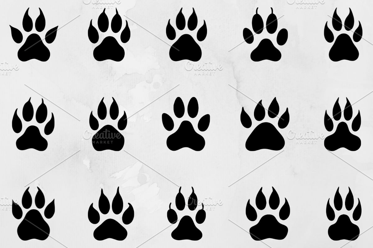 Animal Paw Silhouette SVG #2, an Animal Illustration by newminddesign (Photo 1 of 3)