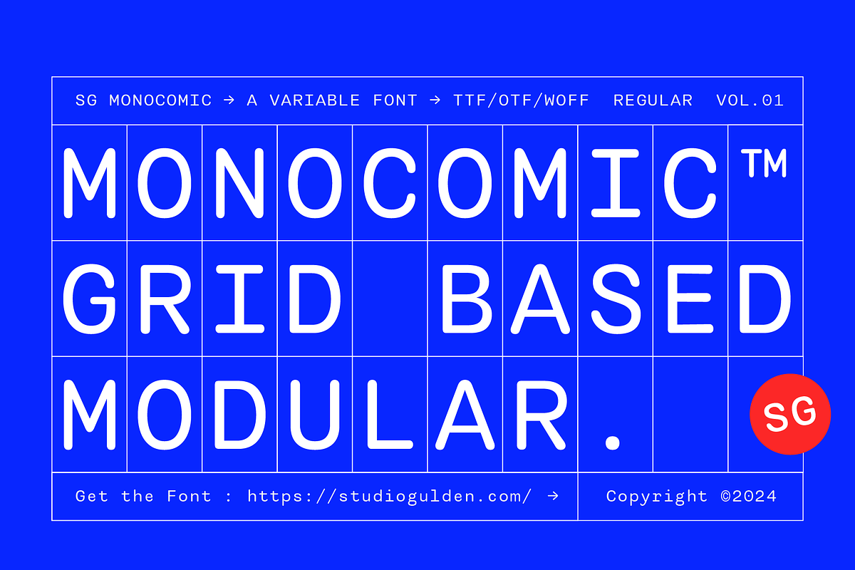 SG - MONOCOMIC, a Sans Serif Font by Studio Gulden (Photo 18 of 20)