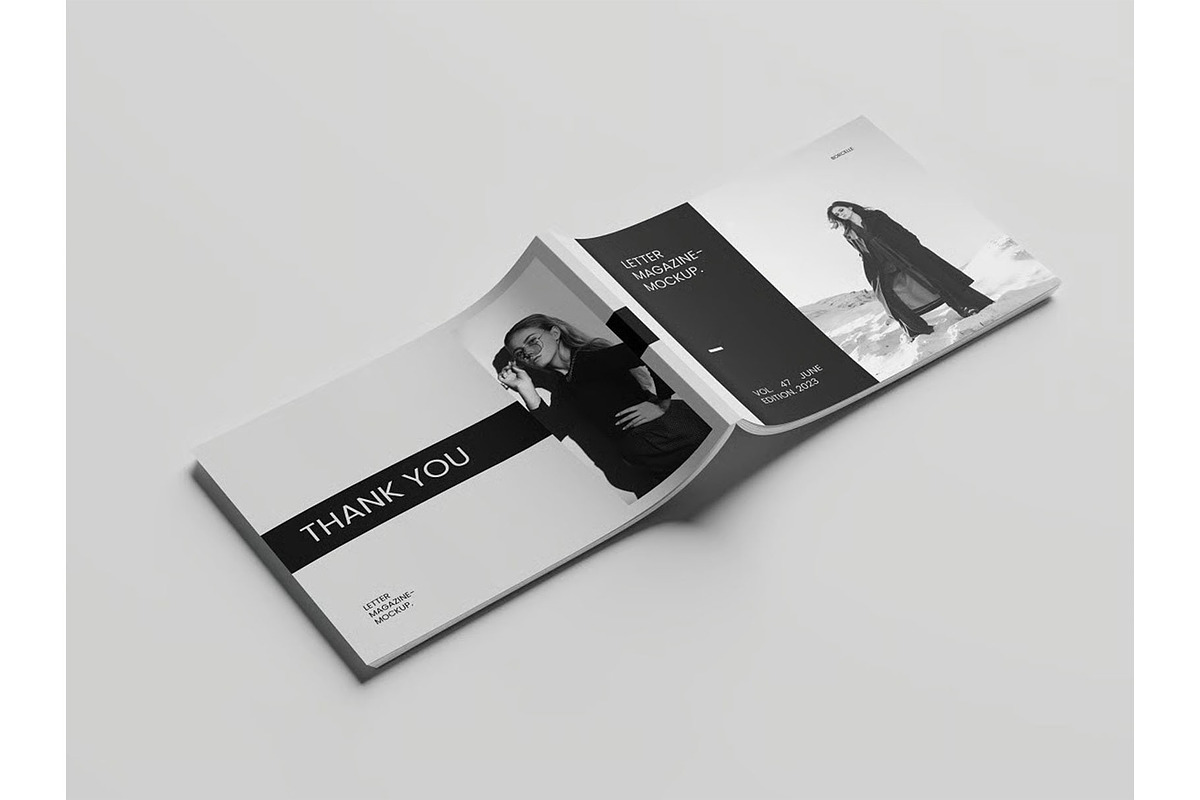 Landscape us Letter Magazine Mockup, an Advertising Mockup by zippypixelstudio (Photo 5 of 5)