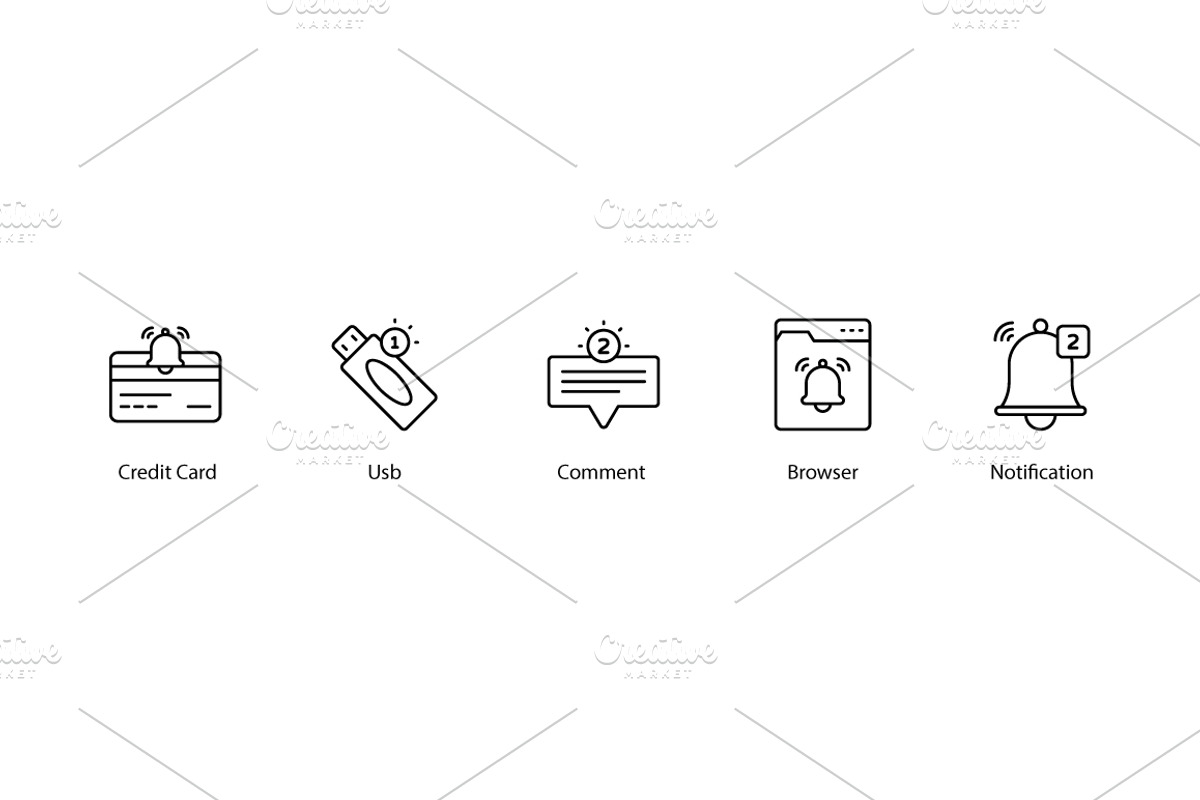 Notifications icons, an Icon by Vector Squad (Photo 5 of 5)