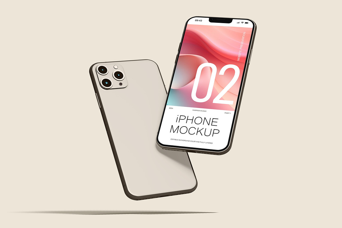 Realistic iPhone Mockup, a Device Mockup by Sweetdady (Photo 3 of 4)