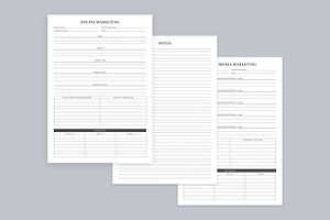 Marketing Planning Pages Set V-05