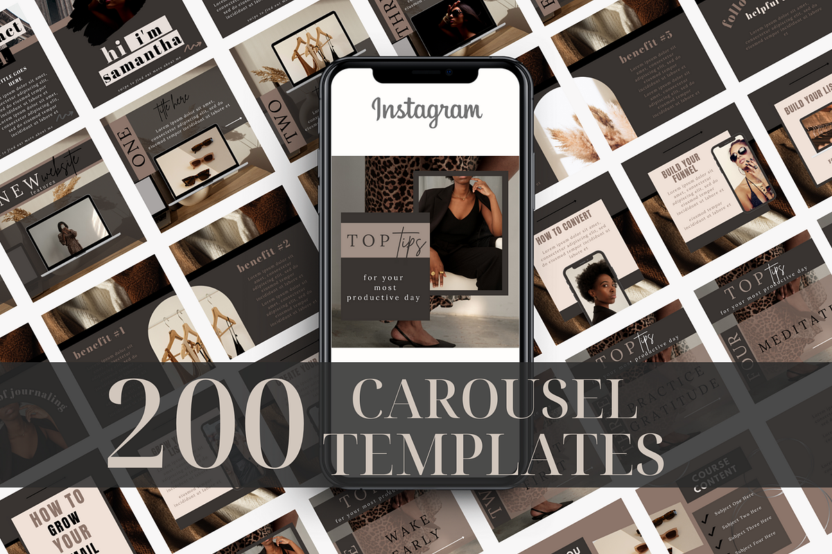 Modern Instagram Canva Carousels, a Social Media Template by Oh So Social Boutique (Photo 1 of 6)