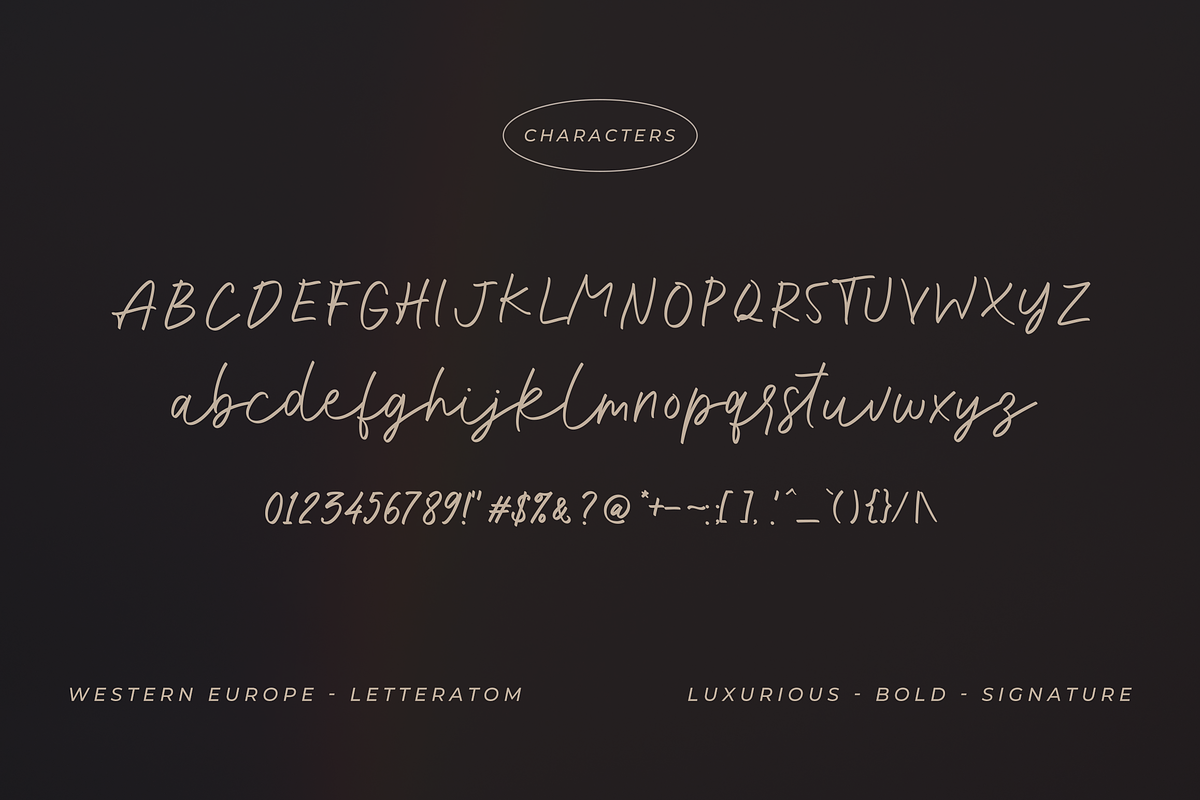 Western Europe | Bold Signature, a Script Font by Letteratom (Photo 13 of 14)