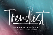 Trendiest, a Script Font by Lucky Type (Thumbnail 1 of 12)