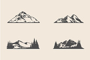 Mountain Range Set | Illustrations, an Object Illustration by Max Lockwood (Thumbnail 3 of 3)