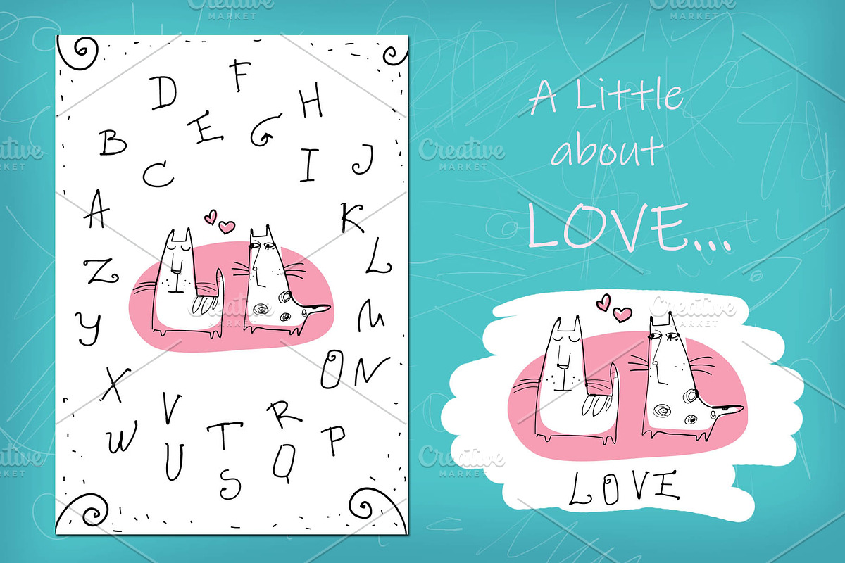 Koto-Letters - Alphabets+cats, a Decorative Illustration by Zooza Art (Photo 5 of 9)