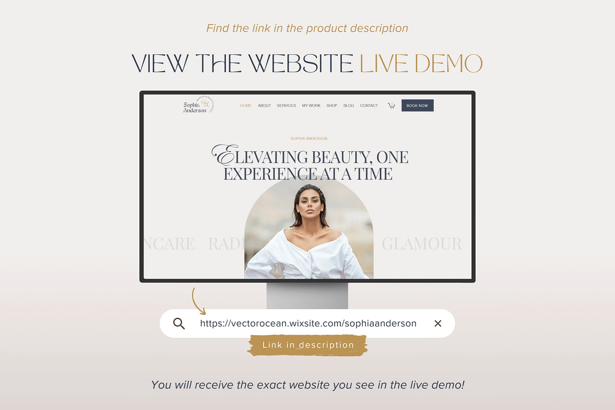 Wix Template Beauty Business Website, a Wix Template by vectorocean (Photo 2 of 11)
