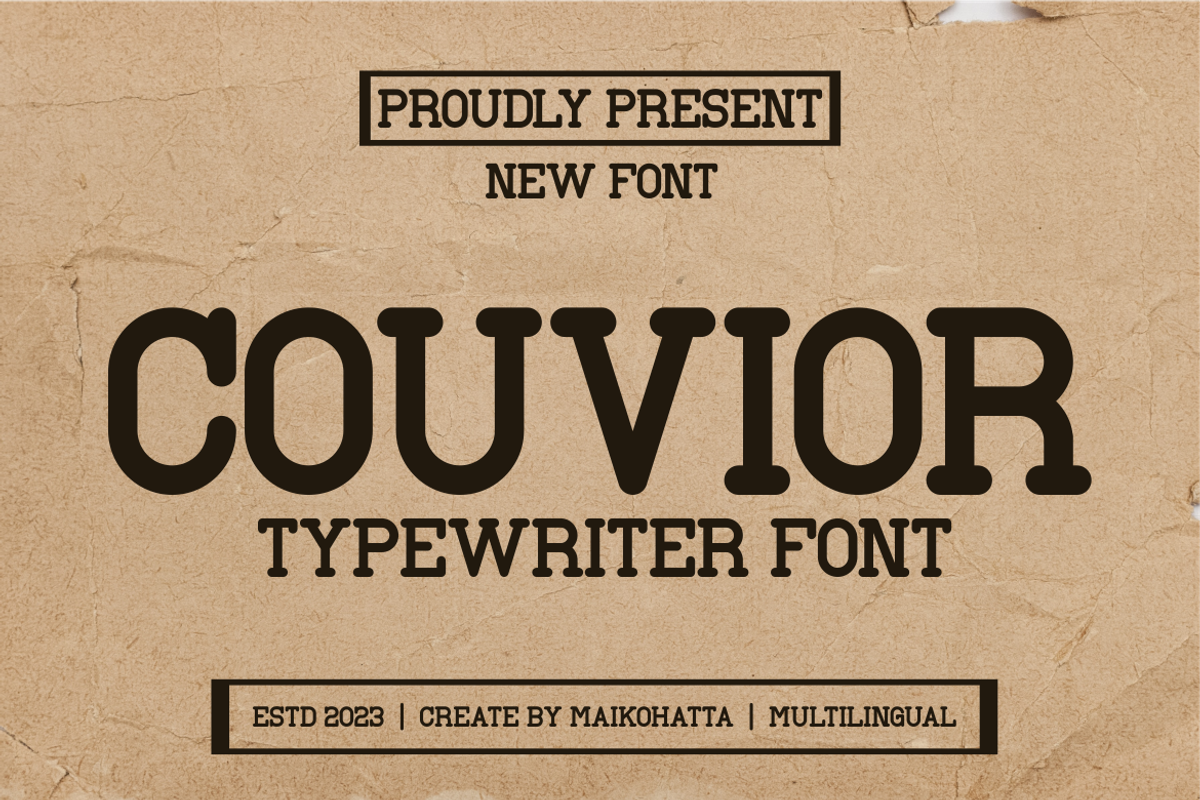 Couvior - Typewriter Font, a Handwritten Font by MaikoHatta (Photo 1 of 7)