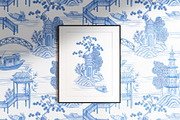 Blue pagoda, a Pattern Graphic by Anyuka (Thumbnail 7 of 8)