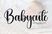babycute | Script Font, a Handwritten Font by Scratchones (Thumbnail 1 of 8)