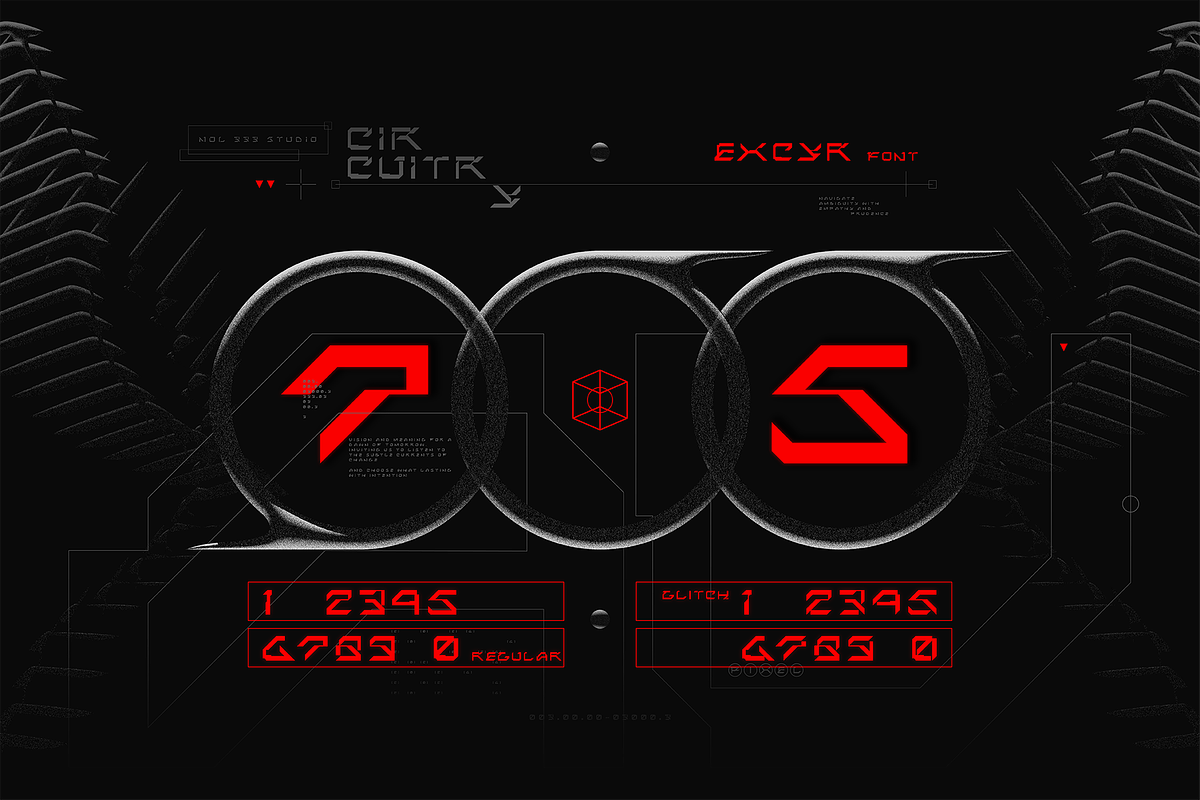 EXCYR | Futuristic Cyber Font, a Sans Serif Font by Nol 3 Studio (Photo 5 of 9)
