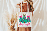 Merry and Bright Christmas Tree PNG, an Illustration by Daily.Designs (Thumbnail 5 of 5)