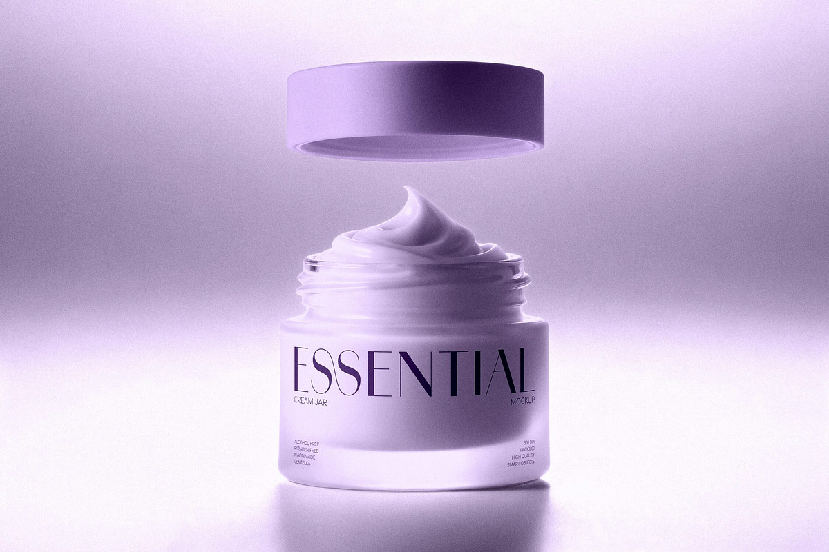 Cosmetic Jar Mockup with Lid, a Product Mockup by Design Squad (Photo 4 of 4)