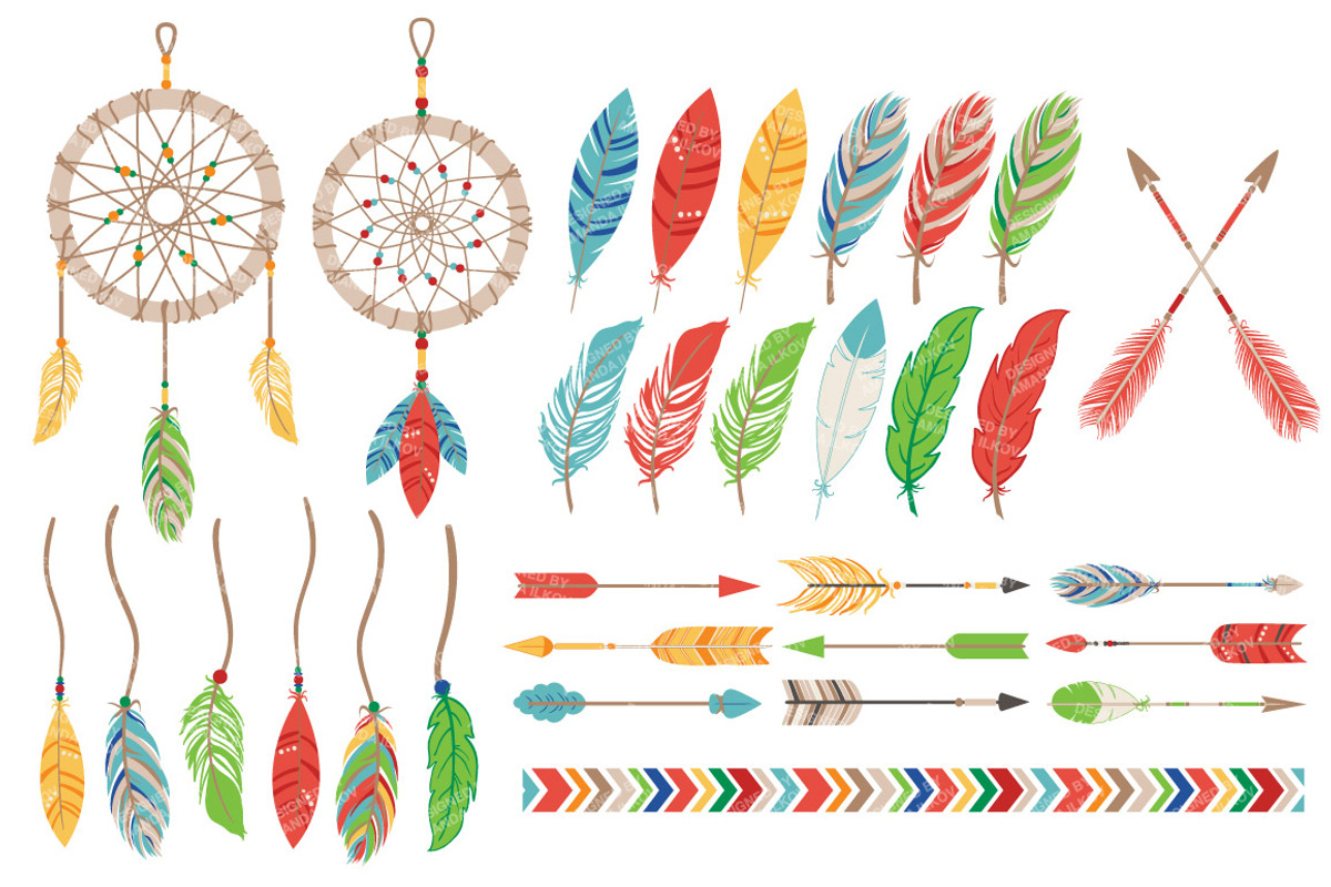 Bright Dreamcatchers Clipart, an Illustration by Amanda Ilkov (Photo 4 of 4)