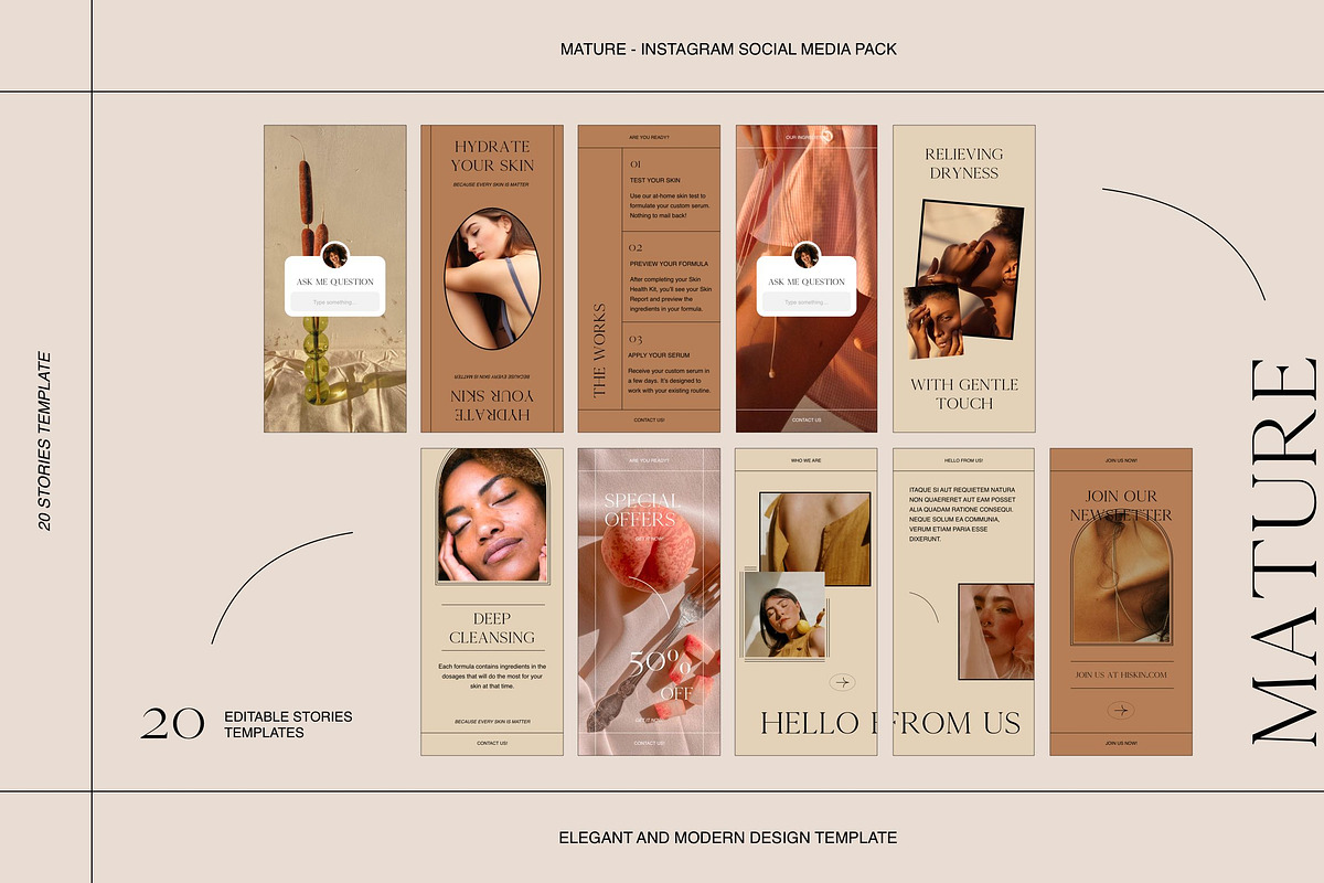 Mature | Instagram Social Media Kit, a Social Media Template by Skolastika Phoebe (Photo 5 of 6)