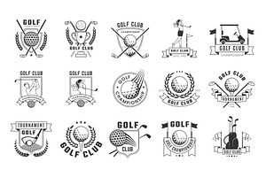 Golf Badges. Sport Logos For Golf