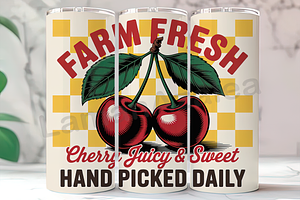 Cherry Farm Fresh Quote 20oz Tumbler, an Arts & Entertainment Photo by LamanAzalea